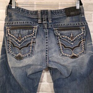 Affliction Black Premium Cooper Denim Jeans Men 36 Long Distressed Casual Grunge